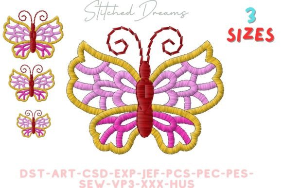 Butterfly Motif Embroidery Design